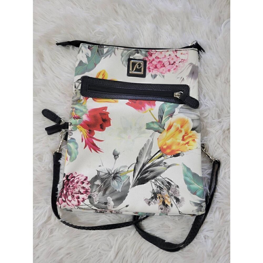 STONE MOUNTAIN Floral Crossbody Wristlet Convertible Handbag 11x9 *read
